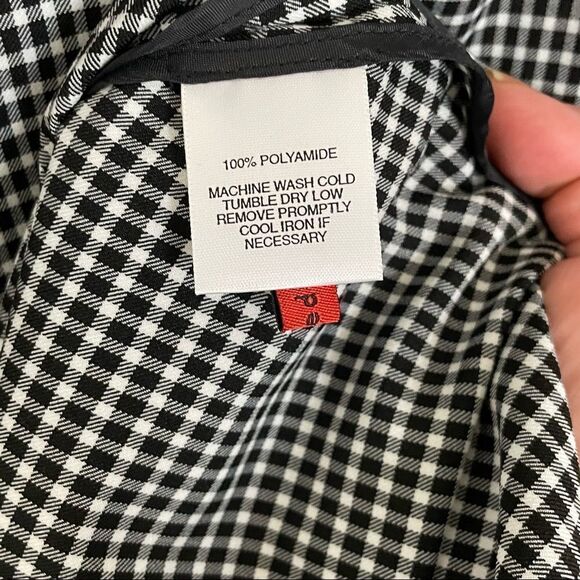 Zoza by Walking Co. Black and White Herringbone Tank Polyamide Dress, 10 - Picture 14 of 16